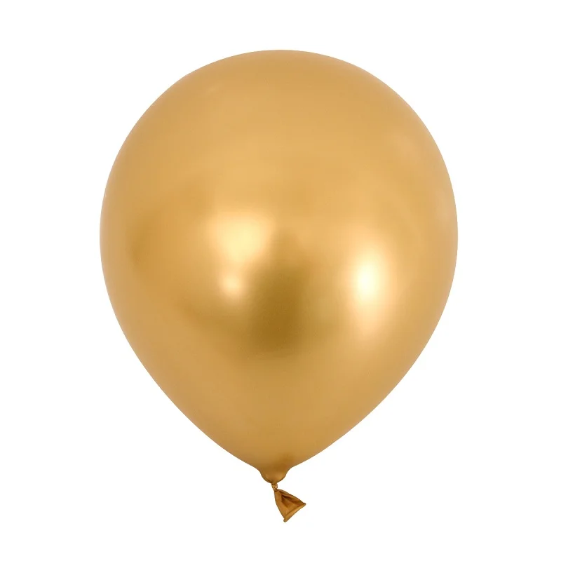 10pcs gold 10 шт 10-дюймовые латексные шары хром металлик темно-зеленый Светящийся синий шар для дня рождения свадьбы украшение дома поставка - Цвет: 10pcs gold