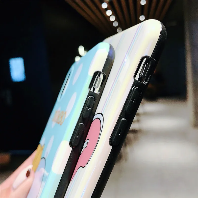 Cartoon pink Cute Dumbo Soft Phone Case For iPhone X XS Max XR Blue-ray 11 11pro 6 7 8 plus Cases |