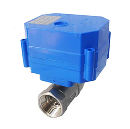 CWX 60P DN25 G1 &quotBSP 2 way SS304 6Nm крутящий момент мини электрический шаровой кран/моторный