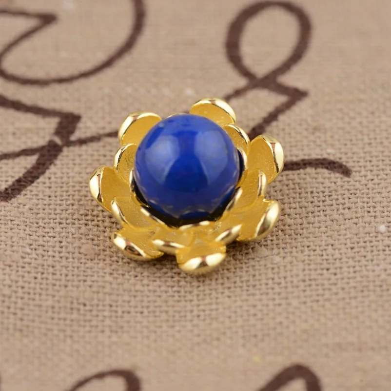 GQTORCH Lapis Lazuli Flower Bloom Подвеска из стерлингового серебра 925 пробы ювелирные изделия