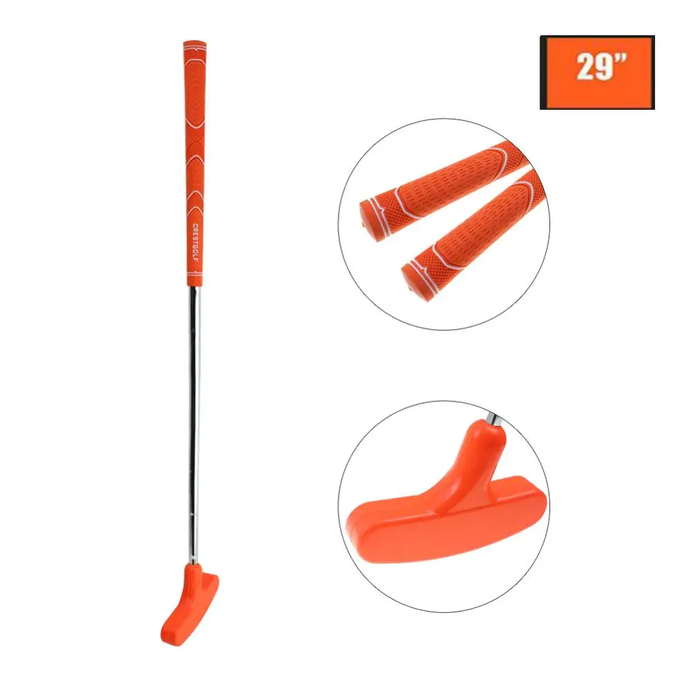 29 inches orange Гребень для гольфа левосторонний мини клюшка для гольфа сталь для клюшек для гольфа с резиновой головкой клюшки и валом клюшки для гольфа унисекс - Цвет: 29 inches orange
