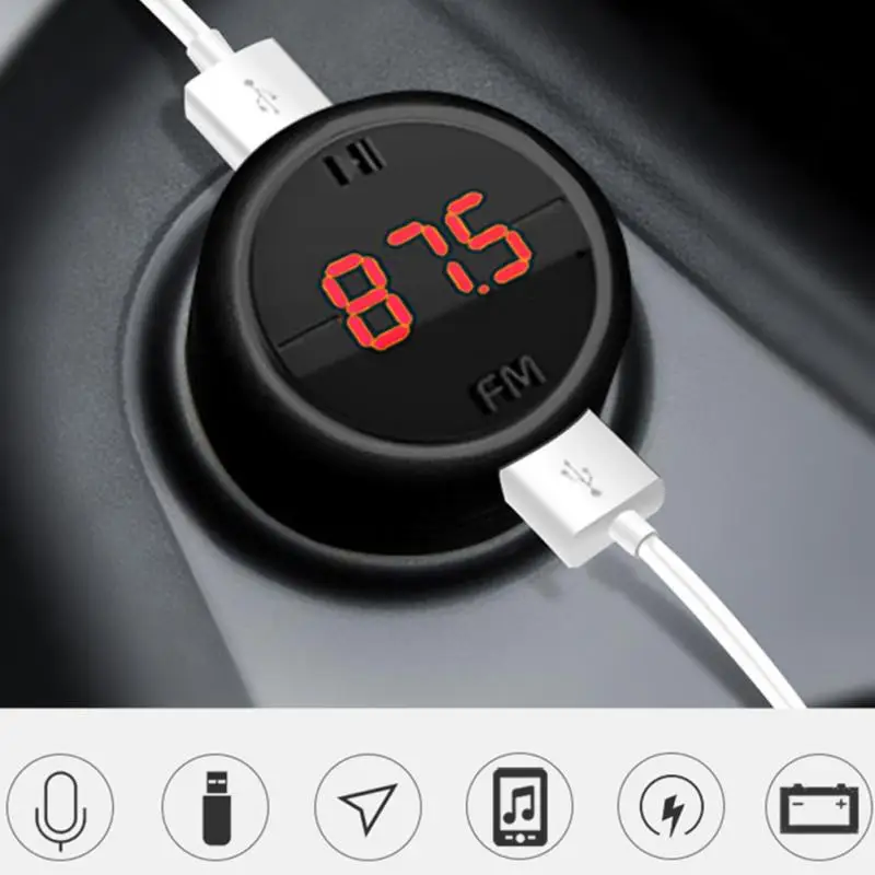 Bluetooth автомобильный комплект музыкальный плеер вращающийся MP3 fm-передатчик модулятор 3.1A двойной USB Автомобильное зарядное устройство Поддержка U диск и вольтметр
