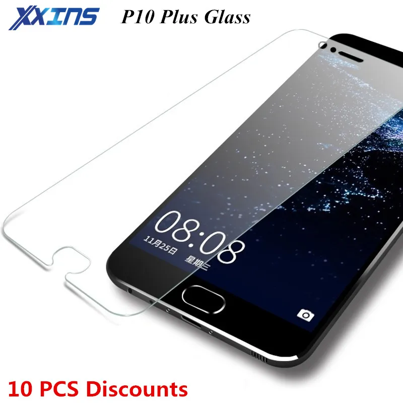 Xxins 10PCS Discounts For Huawei P10 Plus Tempered Glass Ultrathin Protect smartphone Screen Protector Anti Explosion film | Мобильные