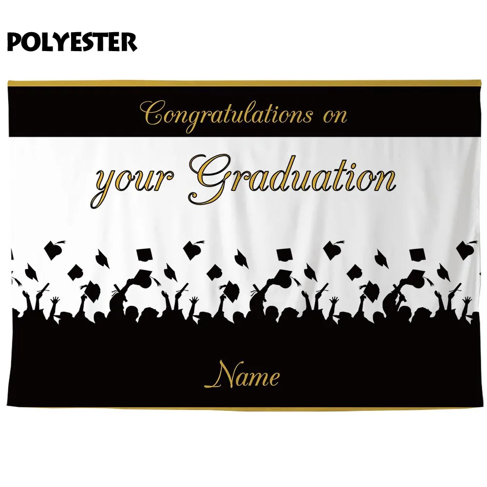 Фон для фотосъемки Funnytree золотистый черный студенческий силуэт индивидуальное