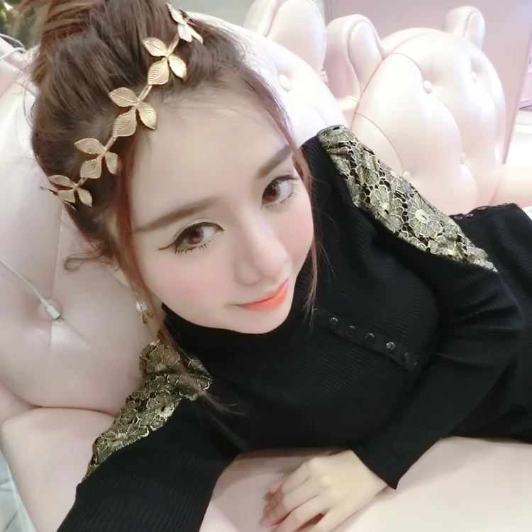 Autumn Winter Tops Hot Fashion Women Slim Bodysuit Elegant Ladies Patchwork Gold Lace Black Knitted Pullover Turtleneck Sweater | Женская