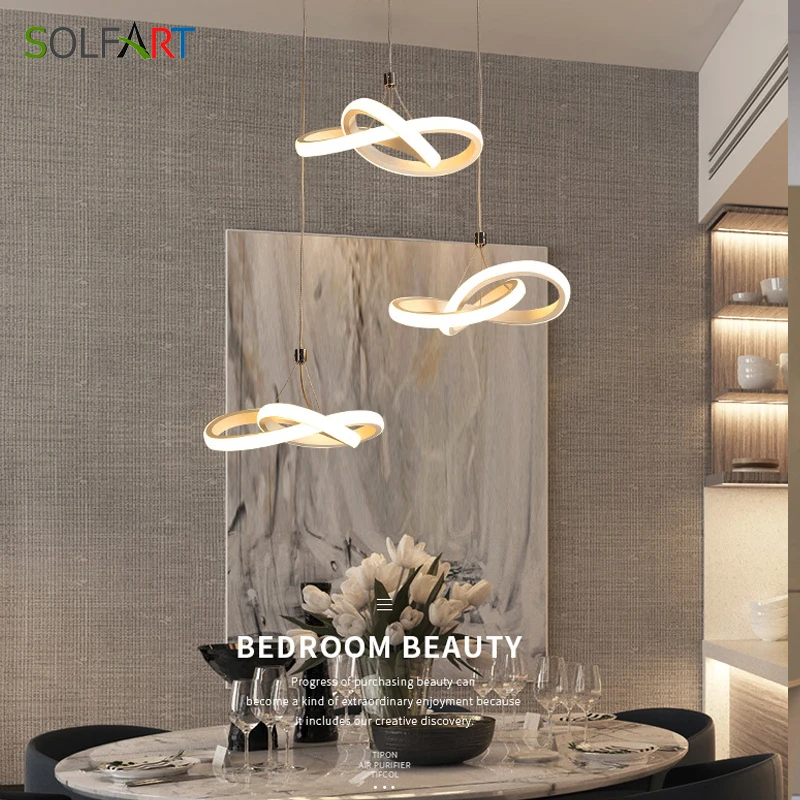 SOLFART LED Шнур подвесные светильники белые современные затемняющие Потолочные