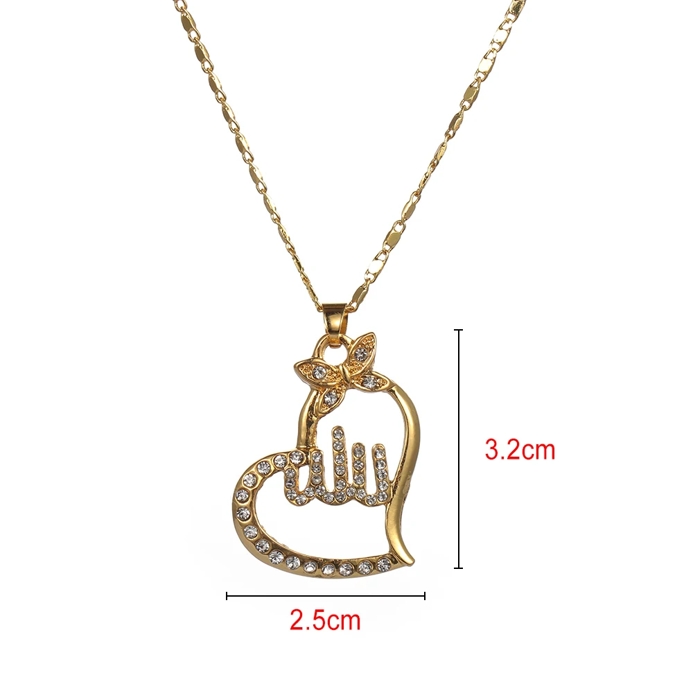 1 шт. Mujer арабское женское ожерелье золотого цвета мусульманское исламское Бог