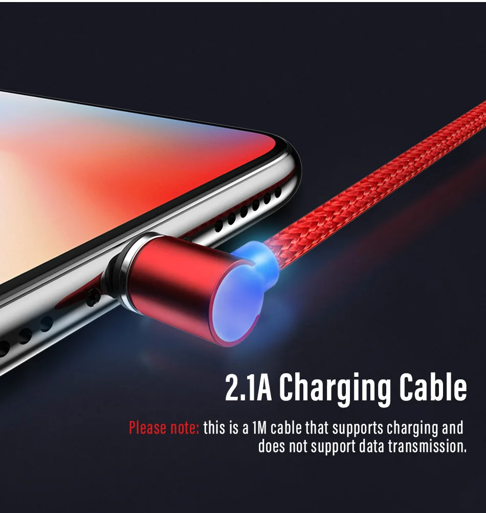 Магнитный зарядный кабель L-Line, светодиодный кабель 90 градусов для iPhone 8, 7, 6s Plus, быстрая зарядка и кабель Micro USB и кабель usb type-C, USB C