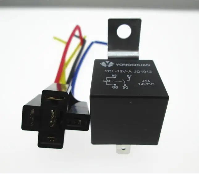 Новое автомобильное 12 В реле JD1912, водонепроницаемое spdt реле, 12 В, 12 В постоянного тока, 12 В постоянного тока, 40 А/30 А, 4 контакта