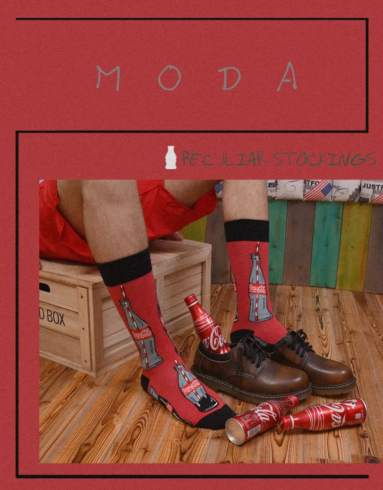 Moda Mulaya, Новое поступление, мужские носки, чёсаный хлопок, Харадзюку, новинка, мужские счастливые носки, мужские забавные Веселые носки для мужчин