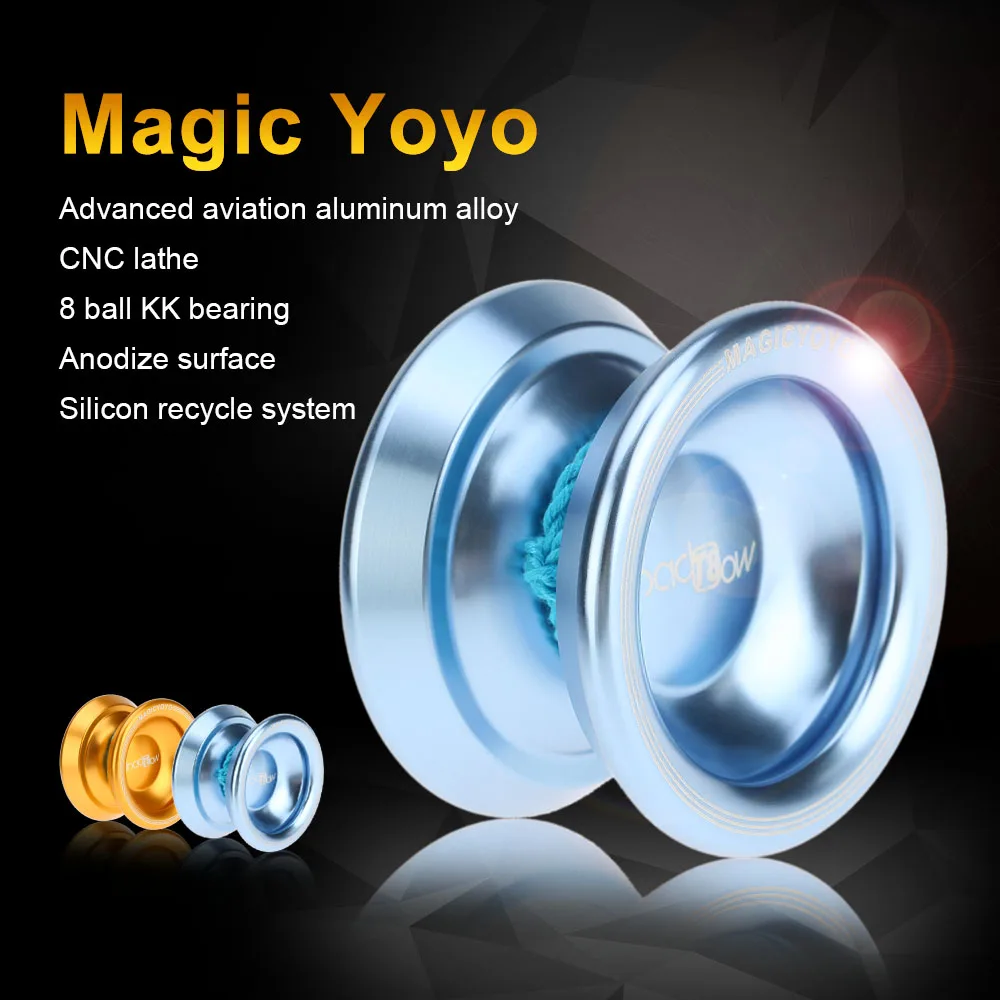 6 Тип профессионального йо T8 алюминиевого сплава металла Magic YoYo для начинающих
