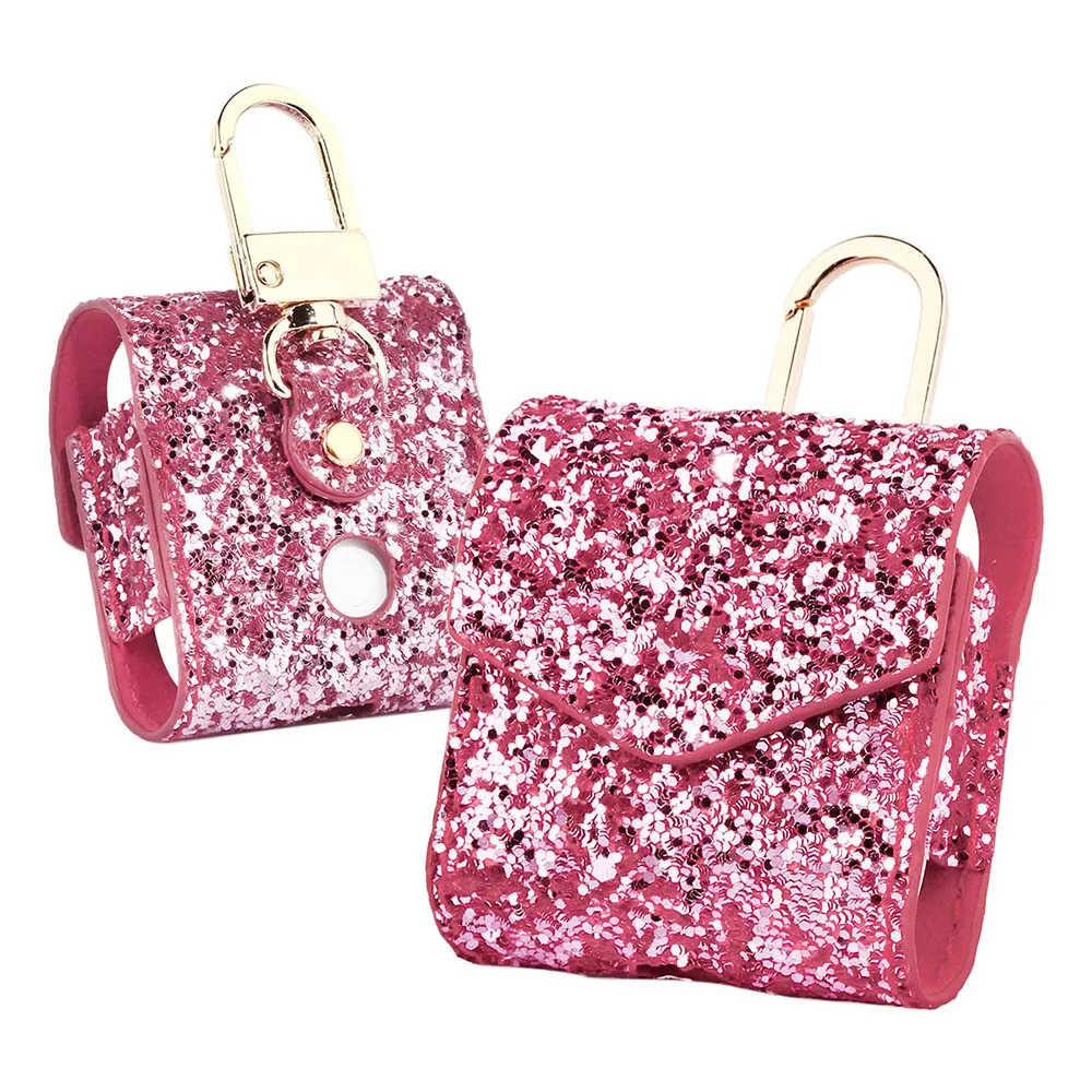 Z527 Headphone anti-lost 2019 For AirPods Case Magnetic Closure Leather Cover With Anti-lost Keychain Glitter | Электроника