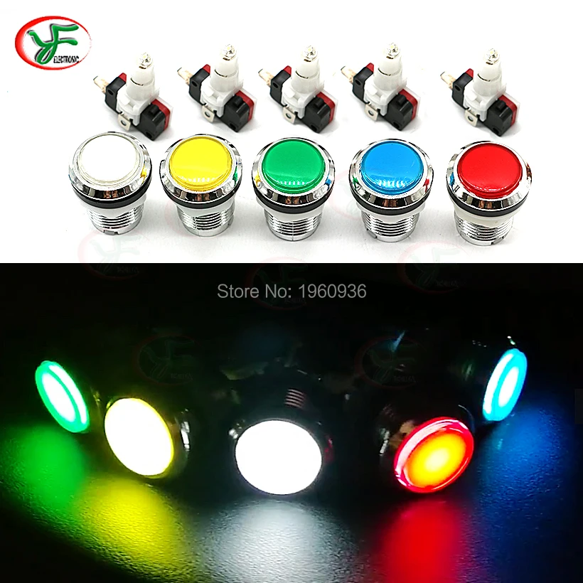 DIY Kit Zero Delay Arcade USB энкодер для ПК PS3 ZIPPY джойстик + хромированная LED подсветка кнопка