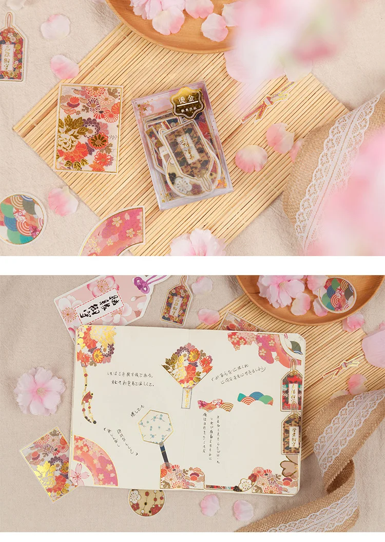 45 шт./лот японские цветочные модные ПВХ наклейки DIY Deco поставки девочка подарок