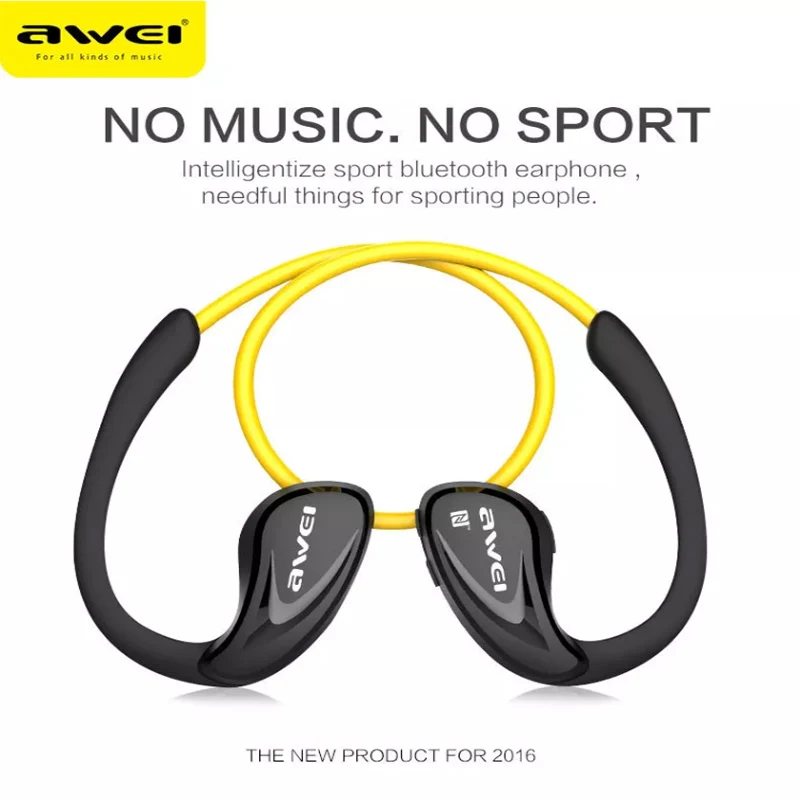 Awei A880bl спортивные Bluetooth наушники беспроводные с микрофоном Шумоподавление для