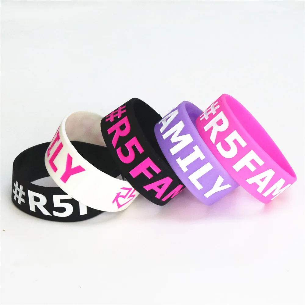 Модные 5 шт R5 Семейный силиконовый браслет 1 &quotширокий резиновые браслеты и для
