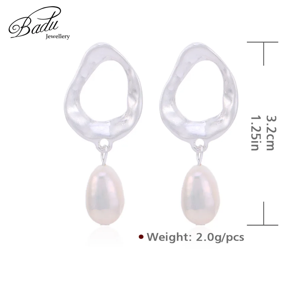

Badu Freshwater Pearl Pendant Stud Earrings for Women Small Earring Trendy Party Jewelry Gift for Girls Dropshipping