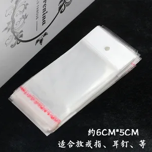 5 размеров, прозрачные пластиковые пакеты из ОПП, перезаряжаемые мешочки для упаковки ювелирных изделий, 100 шт.лот