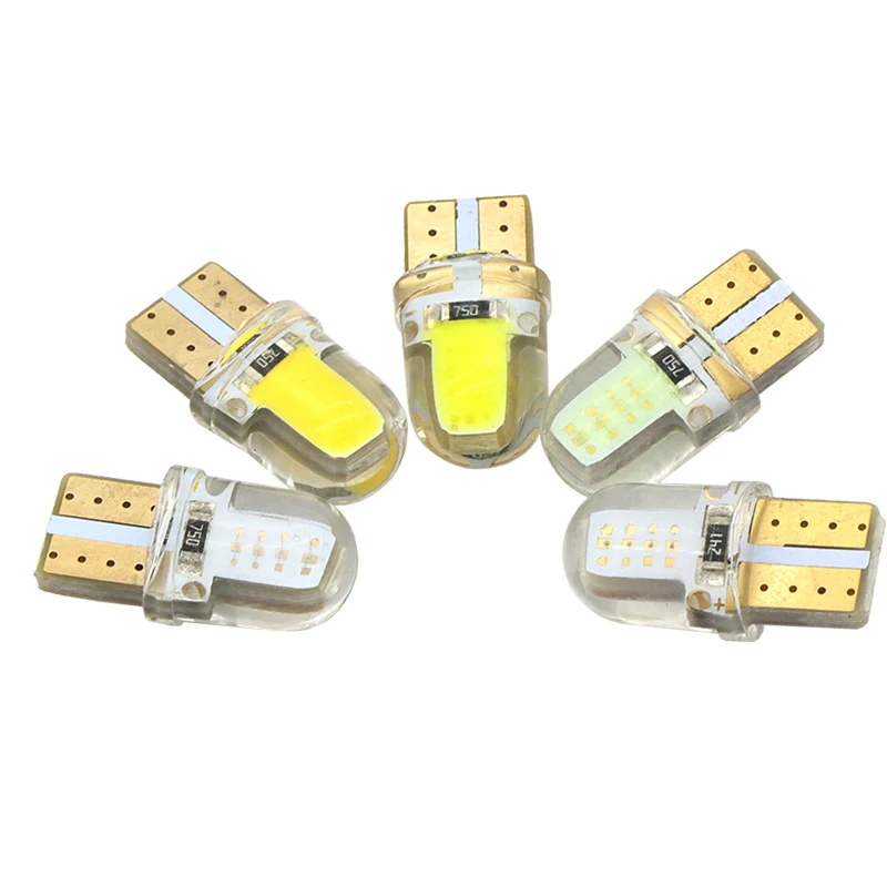 10 шт. Авто T10 холодный белый 194 W5W 168 COB 8 SMD кварцевая Автомобильная светодиодный