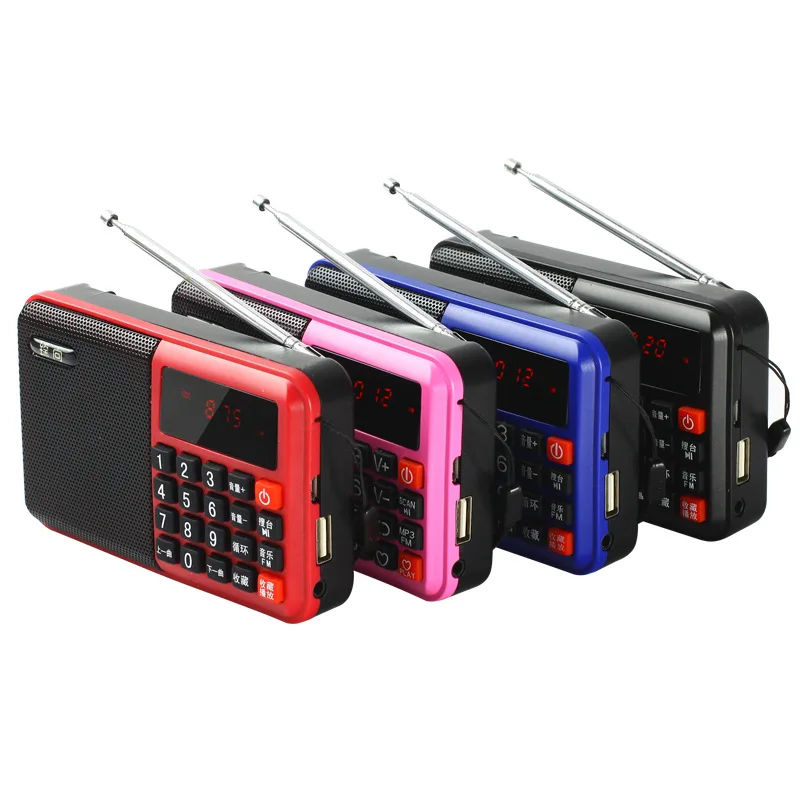 Мини Портативный Перезаряжаемые цифровой светодио дный дисплей панели стерео fm