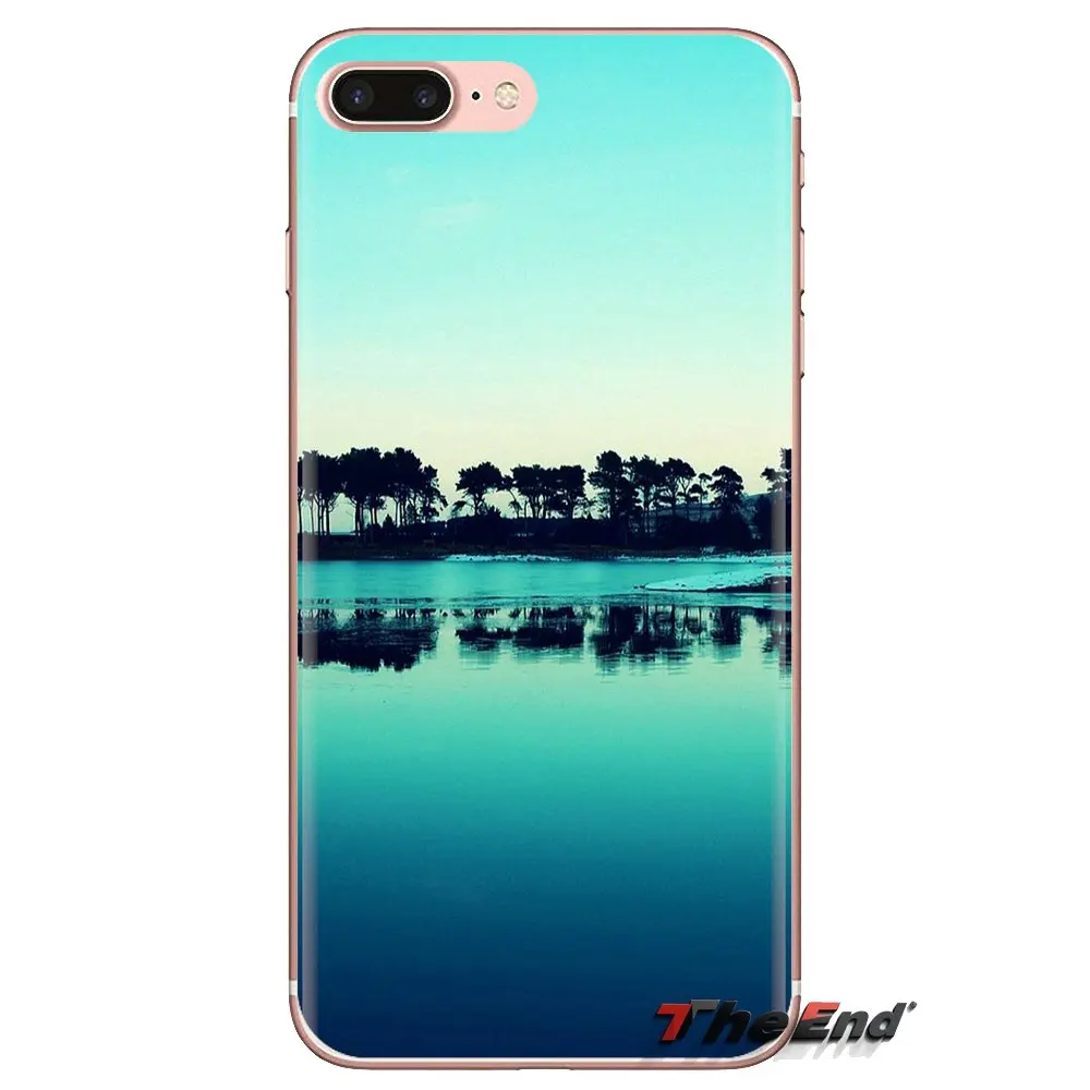 Красивый голубой природный лес для Sony Xperia Z Z1 Z2 Z3 Z5 compact M2 M4 M5 C4 E3 T3 XA Huawei Mate 7 8 Y3II