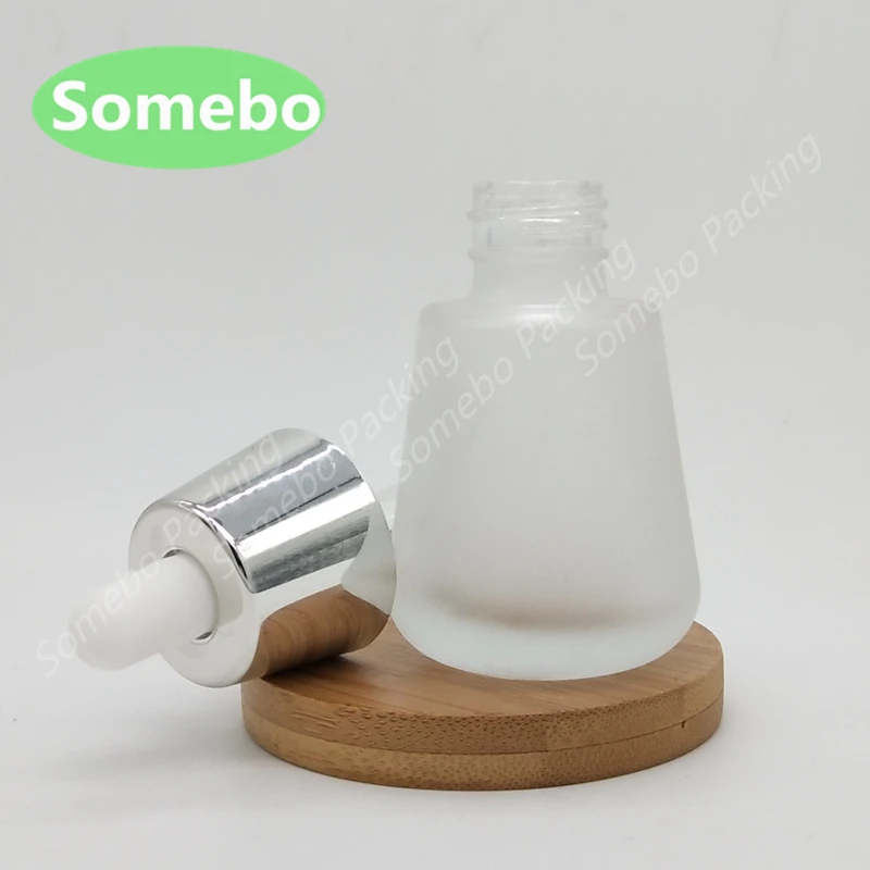 High Quality 5Pcs/lot 30ml Frosted Glass Dropper Bottle 30cc Cone with Senior Perfume | Красота и здоровье