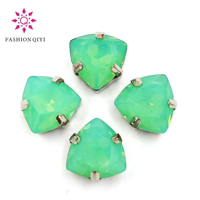 Стеклянные стразы треугольной формы, 12 мм, 20 дюймов