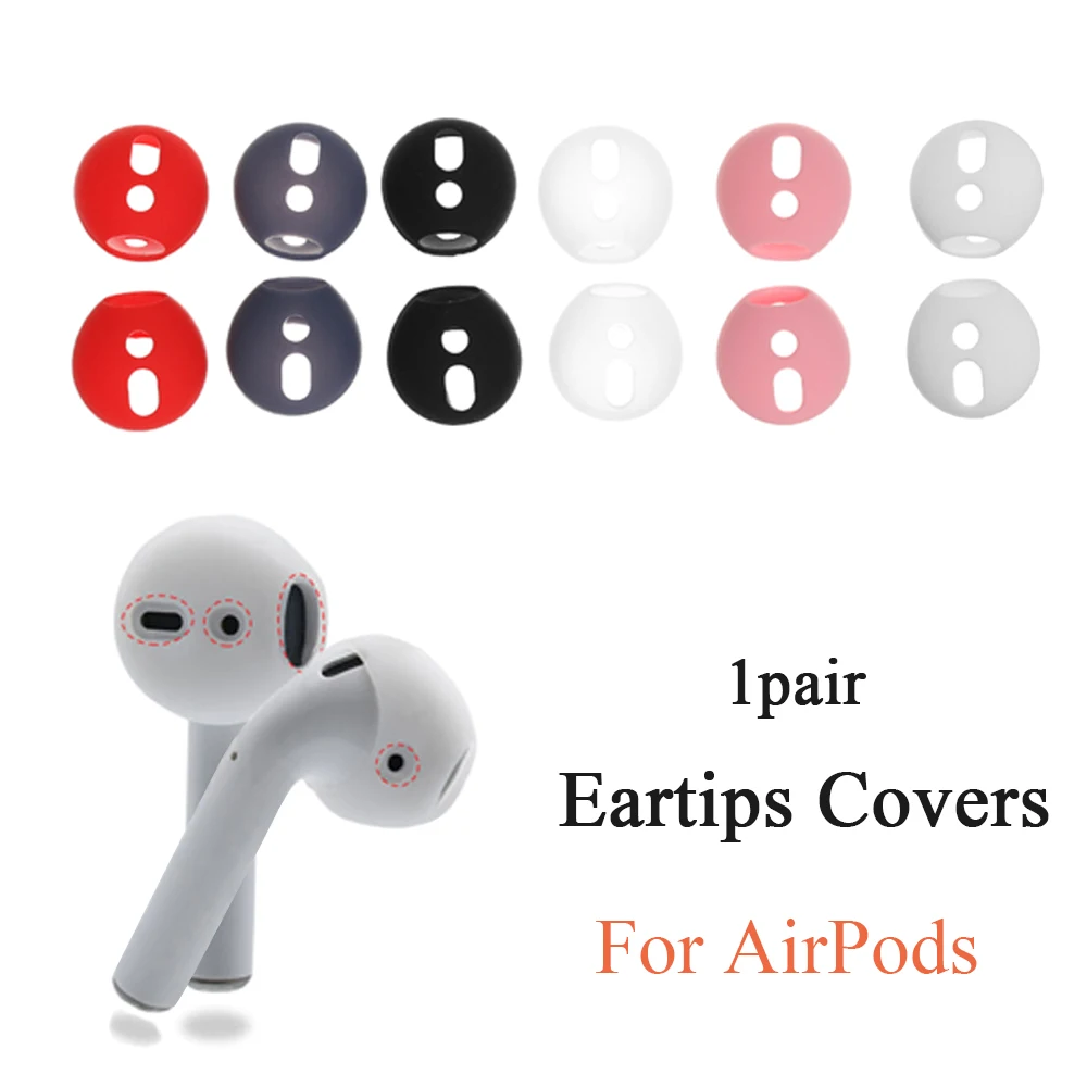 1 пара мягких Противоскользящих силиконовых ушных наконечников для Apple AirPods Earpods защитный рукав шапки с наушниками чехол Крышка