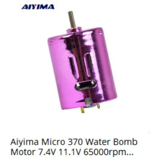 YIMAKER 370 микро Водяная бомба двигатель 7,4 V 11,1 V Высокая скорость мини красный 370 DC двигатели двойные шариковые подшипники могут быть позитивно изменены