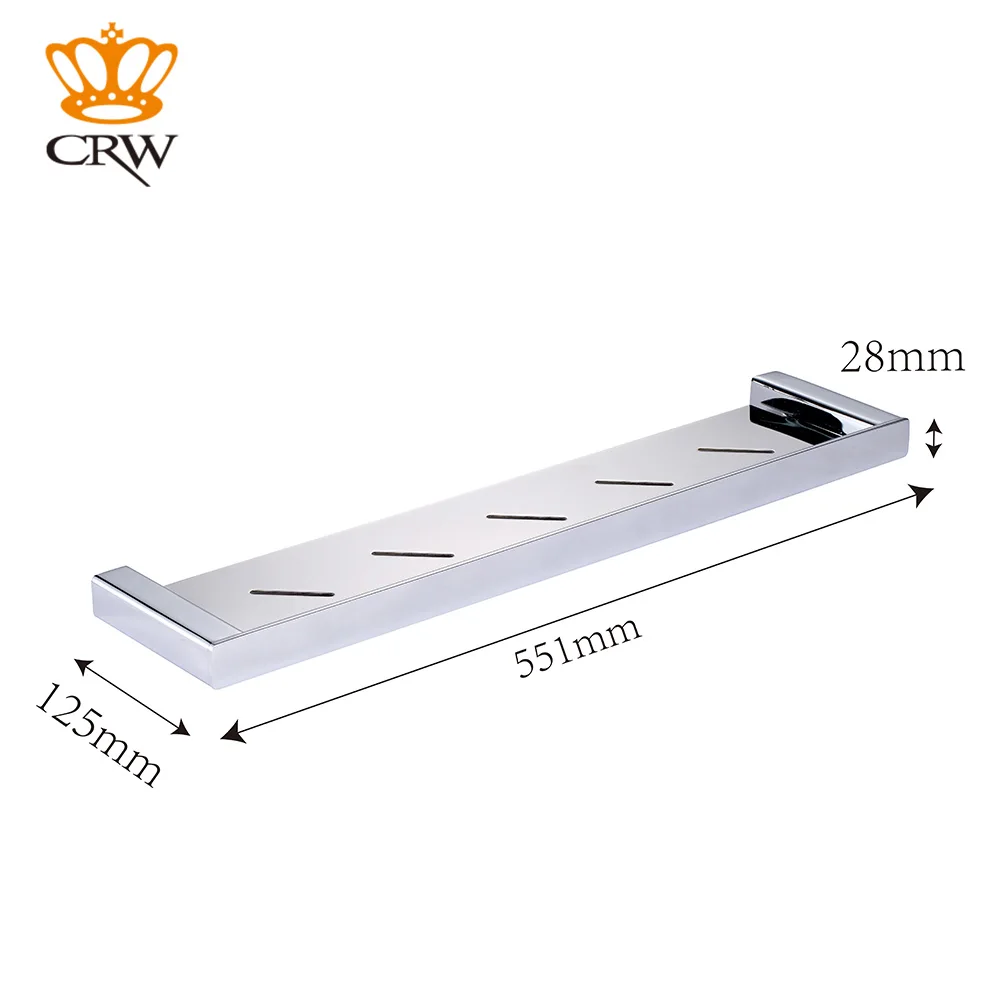 CRW 72003 60 см твердая латунь хром настенная полка для ванной комнаты Душ Caddy стеллаж