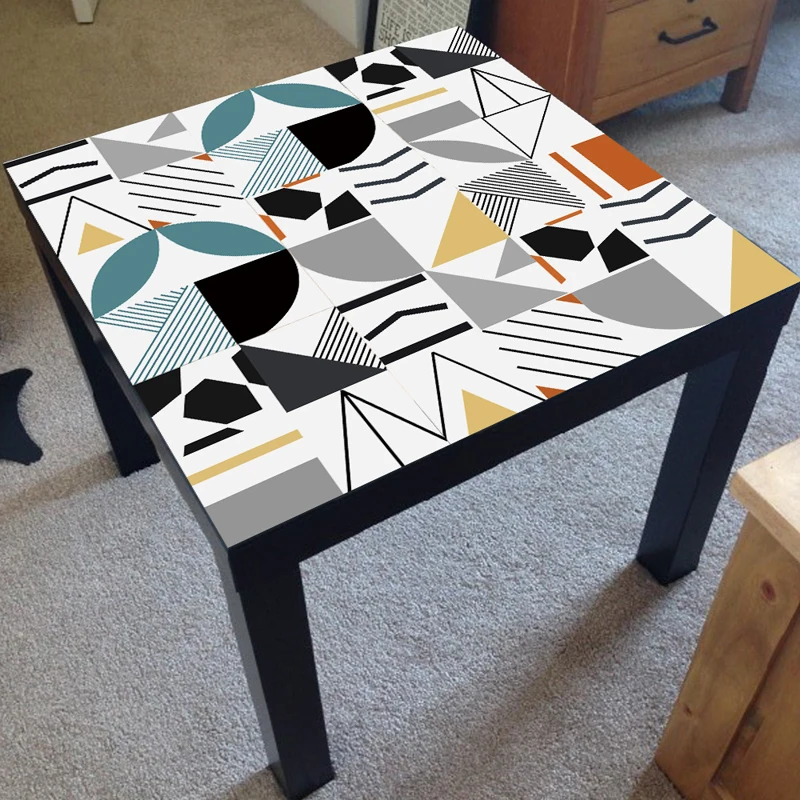Водонепроницаемые геометрические наклейки на стол, самоклеящиеся наклейки для стола, декоративные украшения, аксессуары для украшения дома