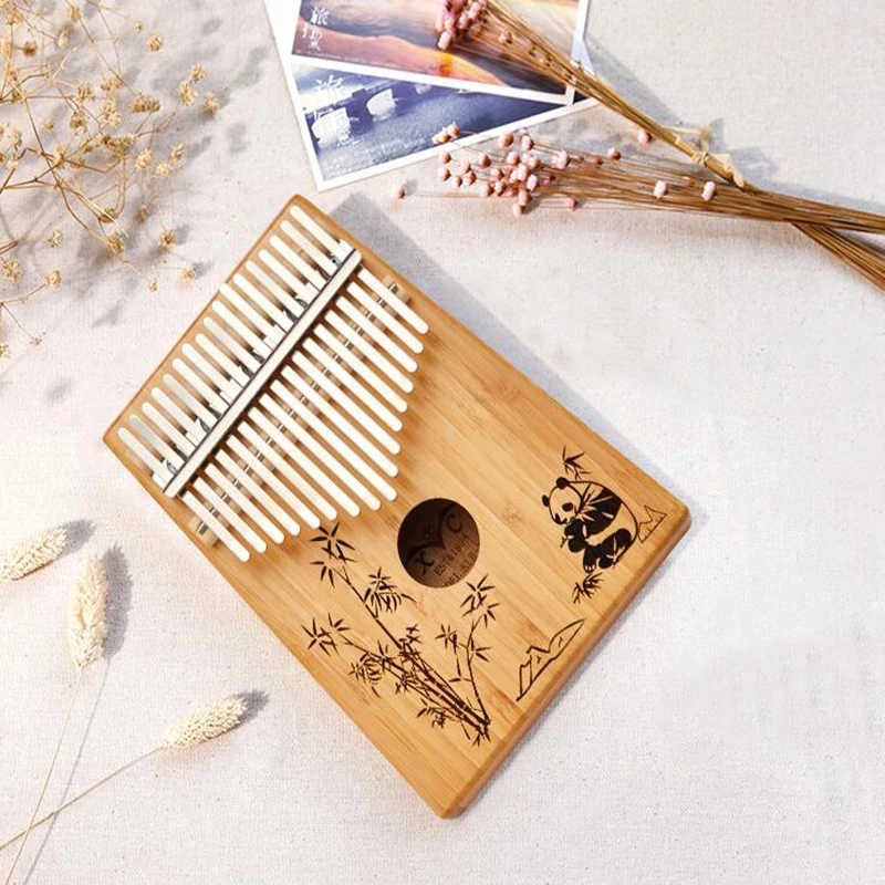 Новое поступление 17 клавишных пальцев Kalimba Mbira Sanza большой палец пианино панда