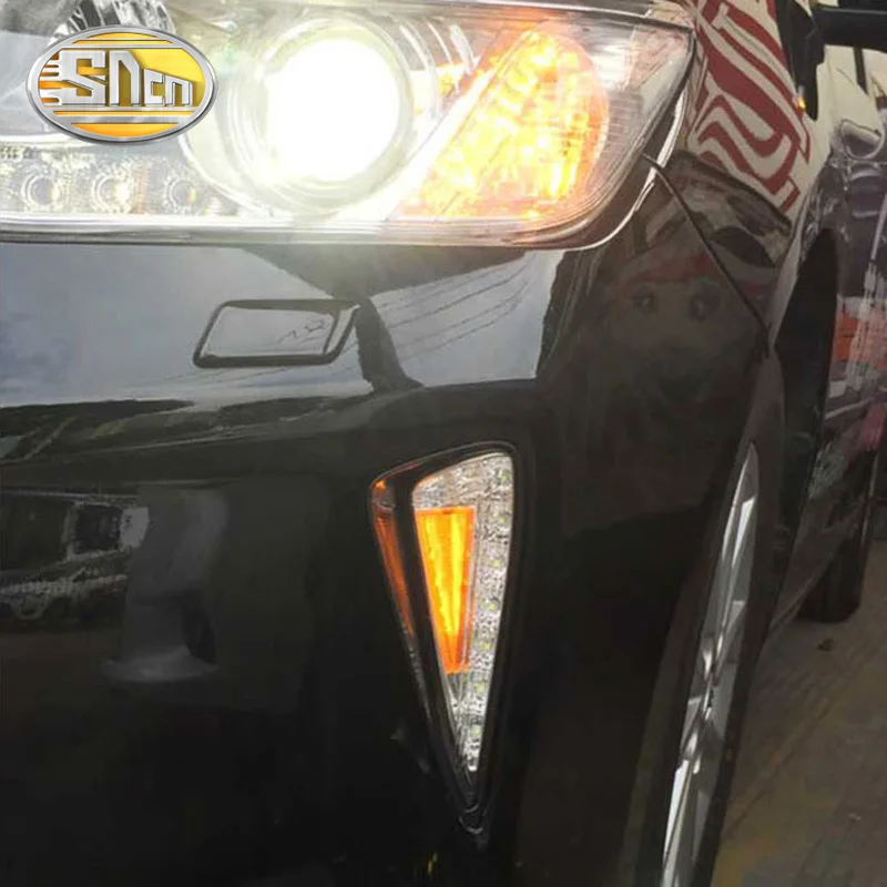 Для Toyota Camry Светодиодный дневной ходовой светильник противотуманная фара крышка DRL с затемнением функции реле