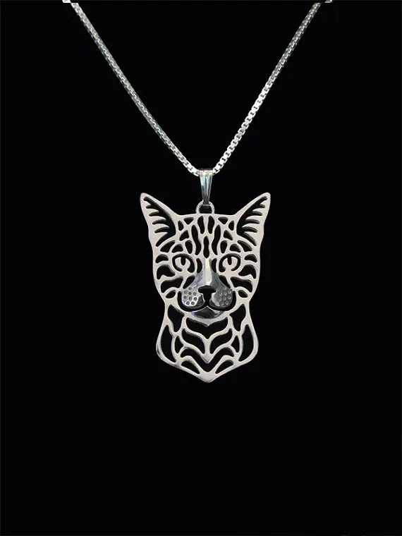 Fashion Bengal cat jewelry pendant and necklaces for pet lovers dog animal charm gifts A185 | Украшения и аксессуары