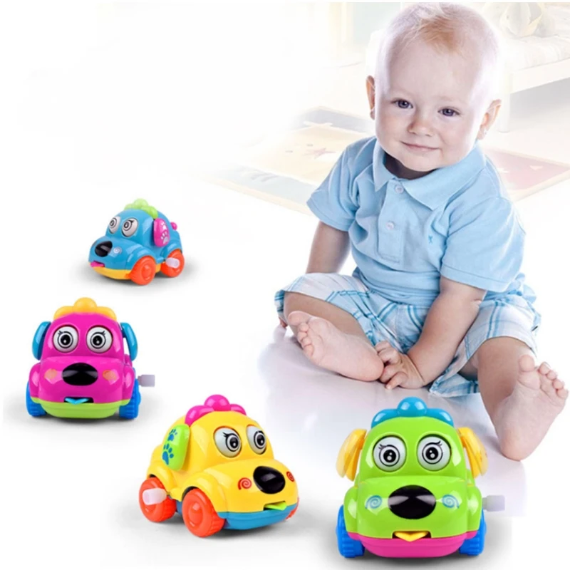 

Running Car Clockwork Classic Toy Cute Cartoon Animal Dog Newborn Spring Toy