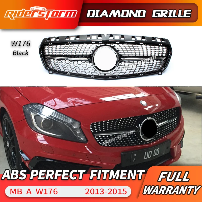 Алмазная Передняя решетка для Mercedes benz A Class W176 A180 A200 A220 A250 A300 2013 2015 без