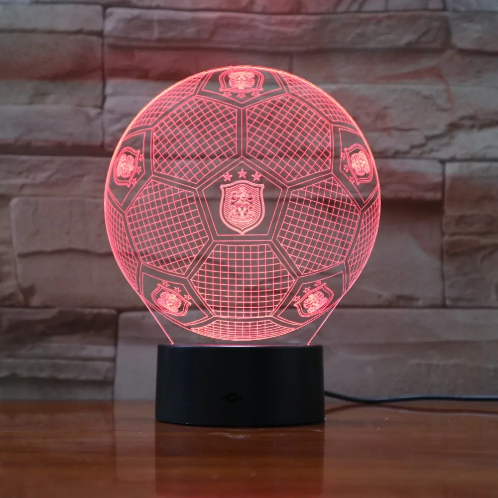 7 красочных градиентов атмосферная лампа 3D LED ночник USB Настольная прикроватная