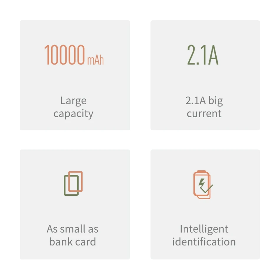 ROCK 10000 mAh Мини банк питания для Xiaomi портативное зарядное устройство 10000 mAh банк питания быстрая зарядка двойной USB внешний аккумулятор зарядное устройство