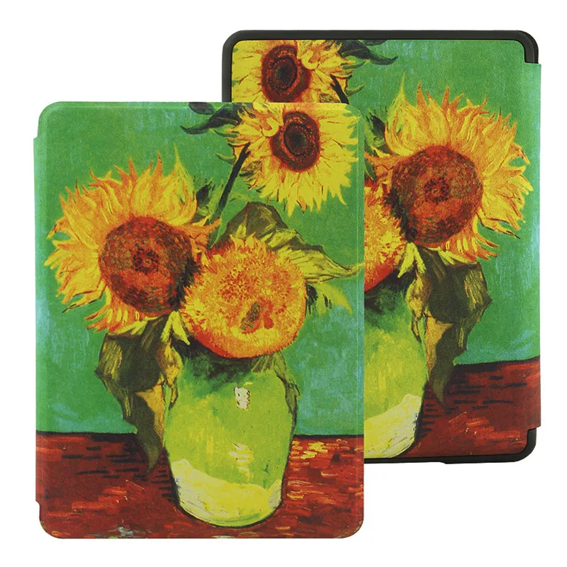sunflower Магнитный смарт-чехол для Amazon, Kindle Paperwhite,, выпущенная электронная книга для funda Kindle Paperwhite, 4, 10 поколение - Цвет: sunflower