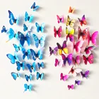 120 шт. 3d наклейки на стену с бабочками, украшения для свадьбы, вечеринки, Рождества, детская комната, домашний декор сделай сам, бабочки
