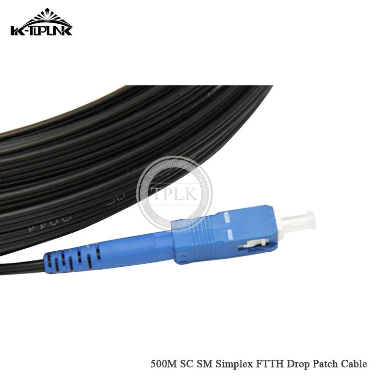 500 м SC SM SX FTTH прямой патч-кабель одномодовый Черный наружный волоконно-оптический