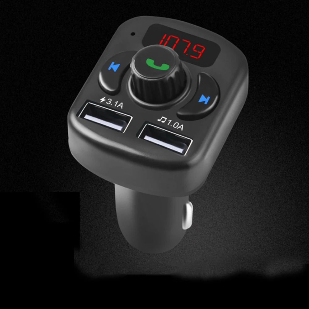 Автомобильный комплект fm передатчик 3.1A быстрое зарядное устройство USB Bluetooth 5 0