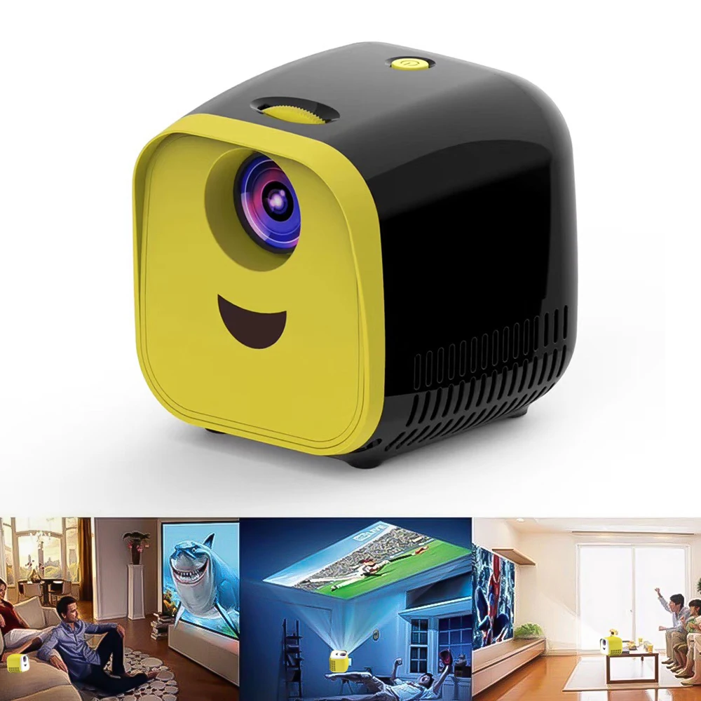 Домашний мини проектор 480X320P поддержка 1080P AV USB TF карта совместимый с HDMI интерфейс