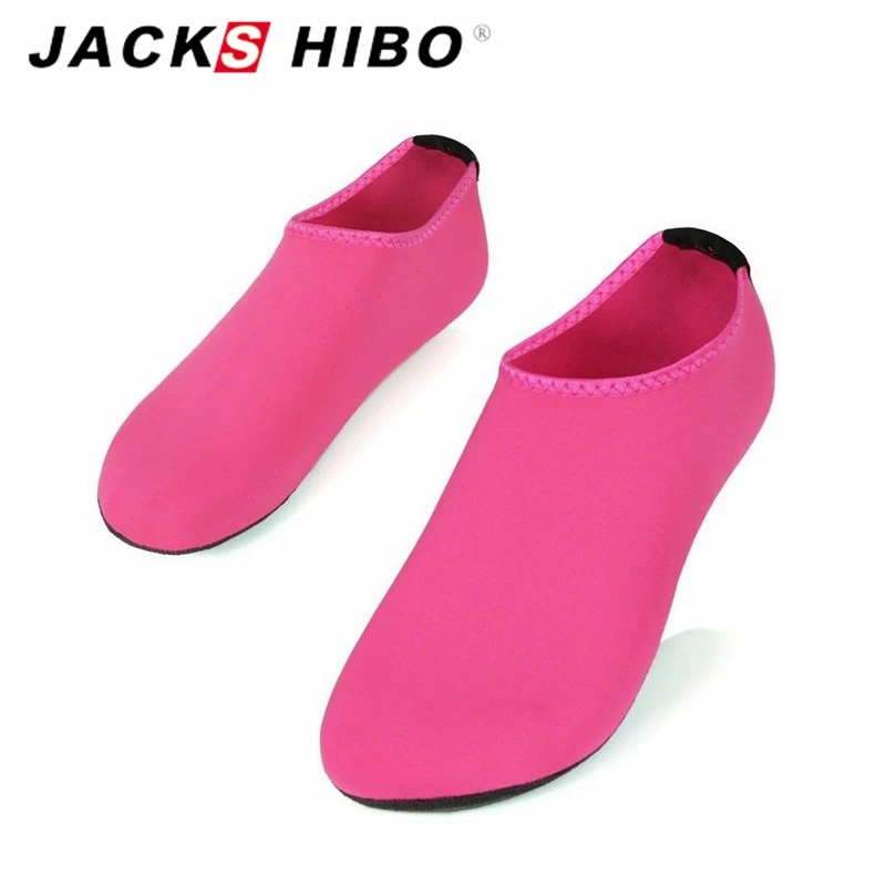 Rose Red JACKSHIBO/Женская водонепроницаемая обувь; пляжная обувь; однотонная дизайнерская женская обувь для плавания; обувь больших размеров; zapatos de mujer - Цвет: Rose Red