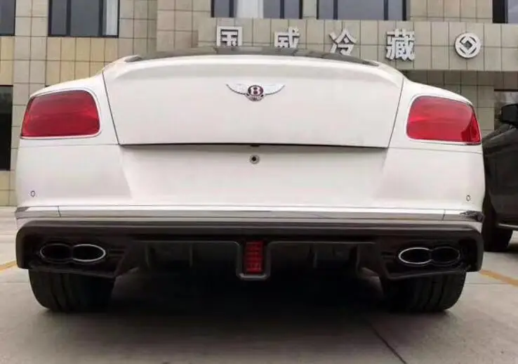 REAR DIFFUSER Углеродное волокно передний бампер спойлер задний разветвители RUNK диффузор боковая юбка для BENTLEY Континентальный GT - Цвет: REAR DIFFUSER