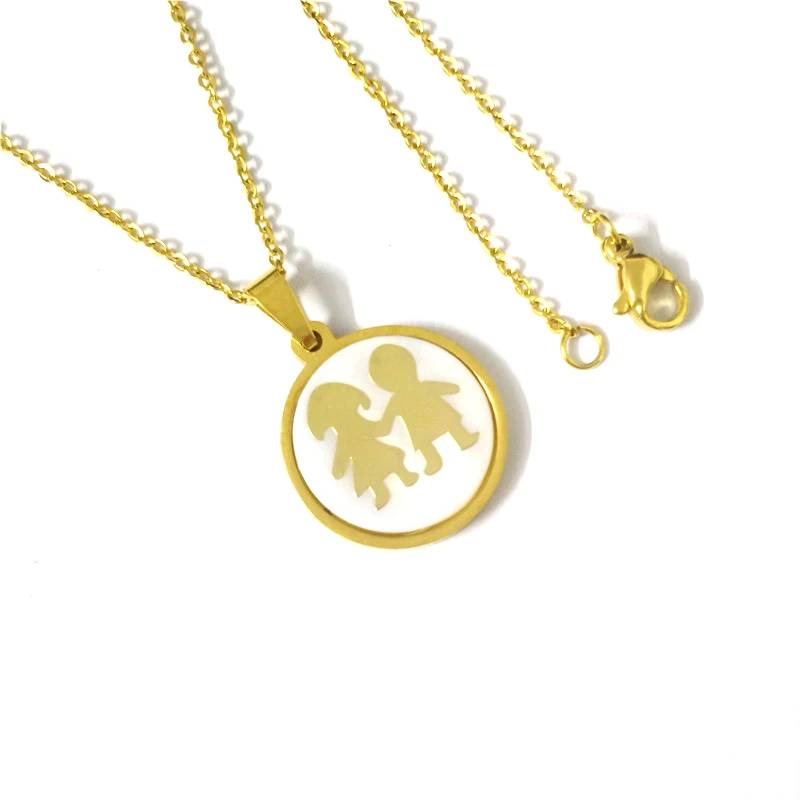 FairLadyHood Gold Silver Color Necklace Family Jewelry Boy And Girl Pendant Choker For Children Gift | Украшения и аксессуары