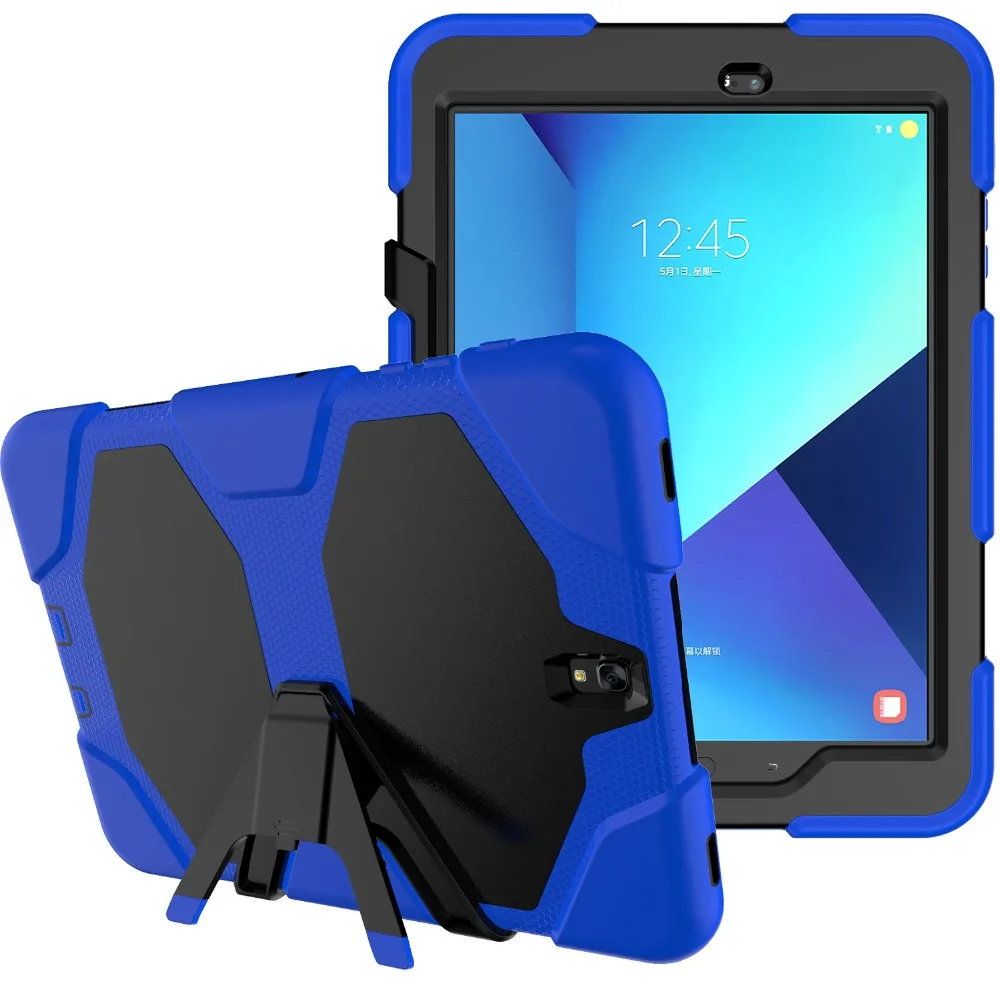 1pcs For Galaxy Tab S3 Stand Hard Case Full Protect Rubber Rugged Baby Safe Cover Samsung 9.7 T820 T825 | Компьютеры и офис