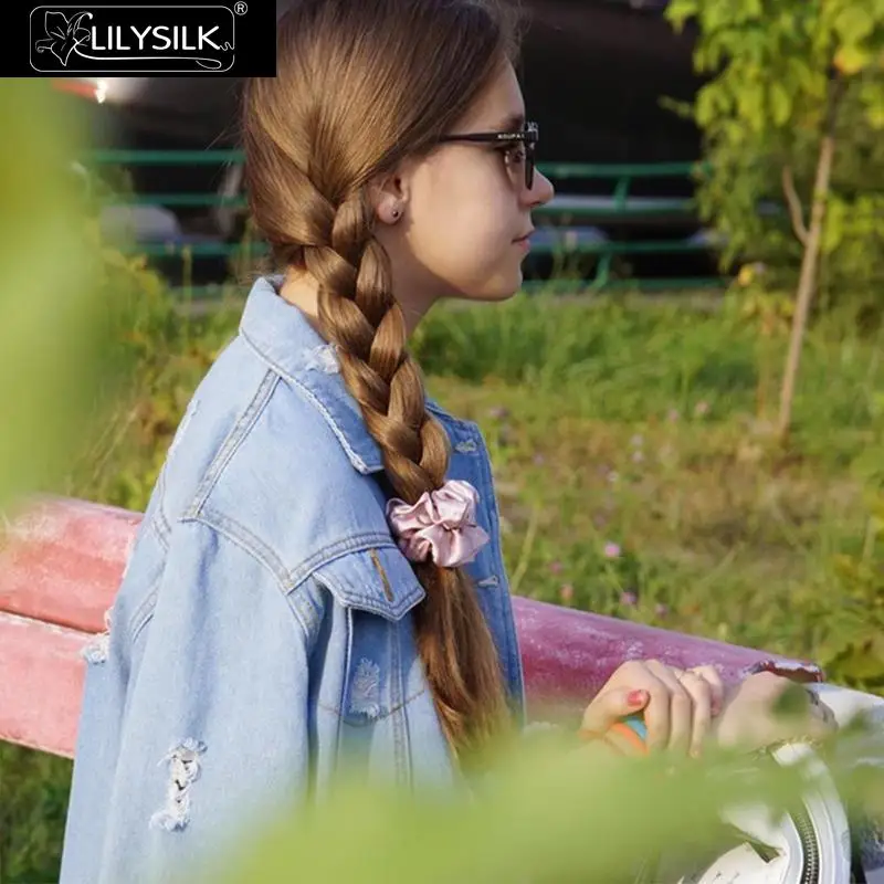 LilySilk Резинка для волос аксессуары глава веревка резинкой женские 100% чистый шелк