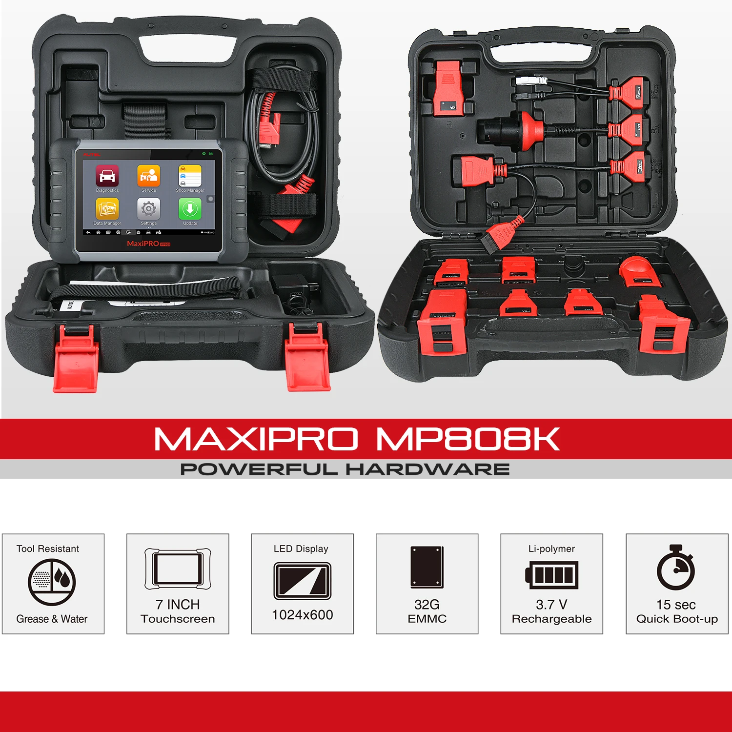 Autel MaxiPRO MP808K автоматический диагностический инструмент OBD2 считыватель кодов Сканер OBD 2 vag com scania Автомобильные диагностические инструменты
