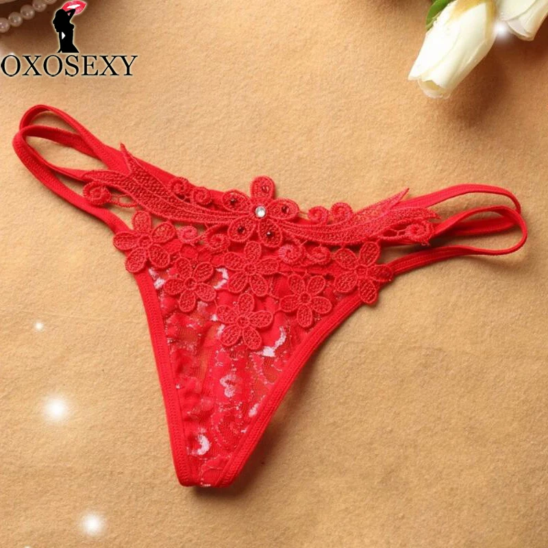 Стразы женские сексуальные кружевные цветочные стринги с заниженной талией